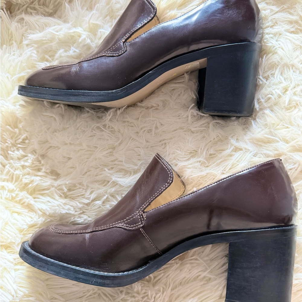 Cumbres Toltec Handcrafted Leather Loafers sz 7.5 - Picture 4 of 6